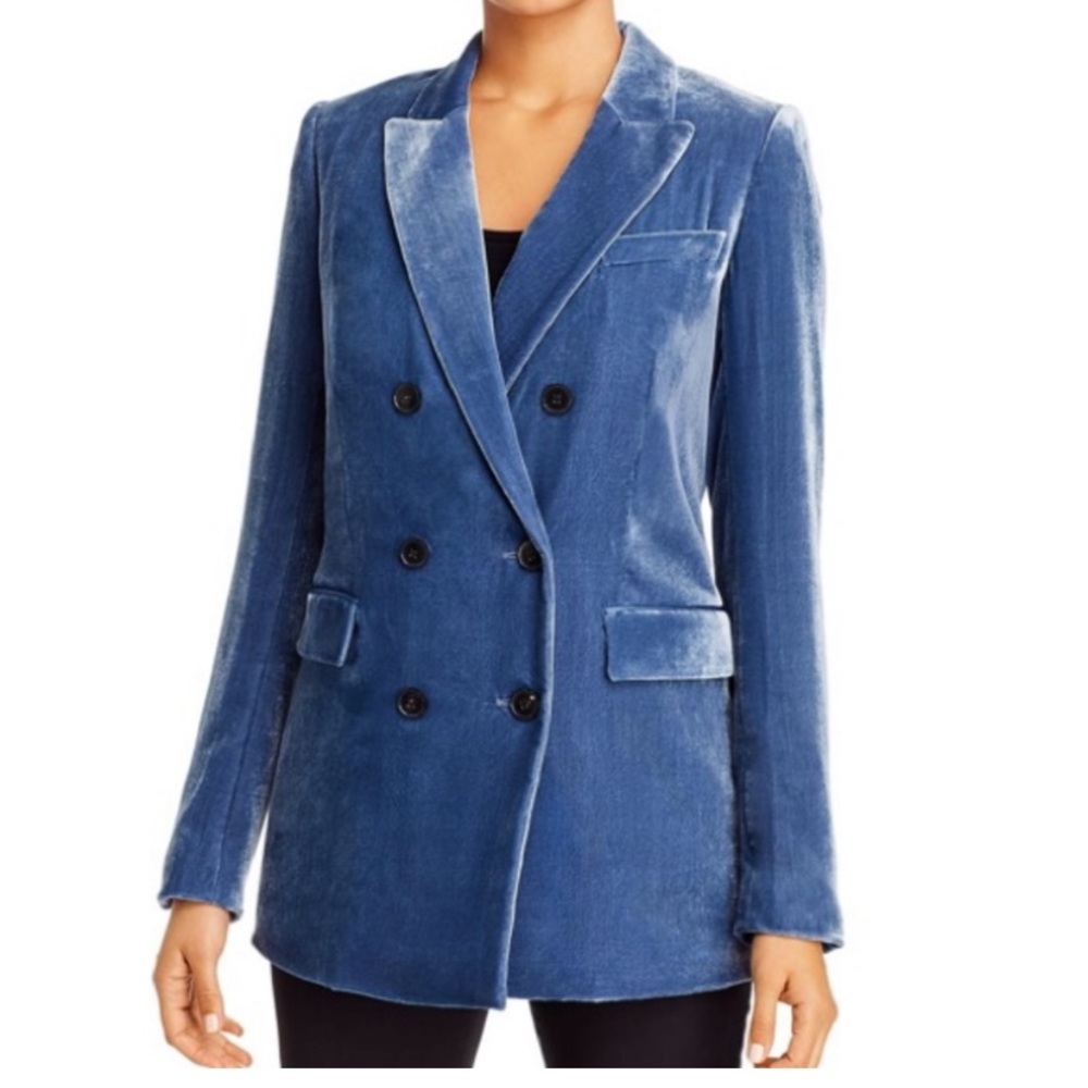 Lafayette 148 New York blue double breasted blue blazer size 4